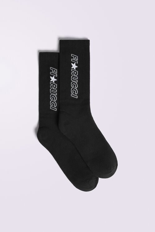 Glitter Star Logo Socks Black